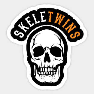 Matching Halloween Twins Costume Skeletwins Skeletons Sticker